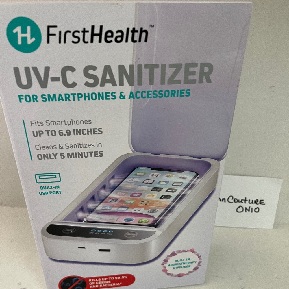 New First Health UV-C Sanitizer for Smartphones,Phone sanitizer, Phone cleaner